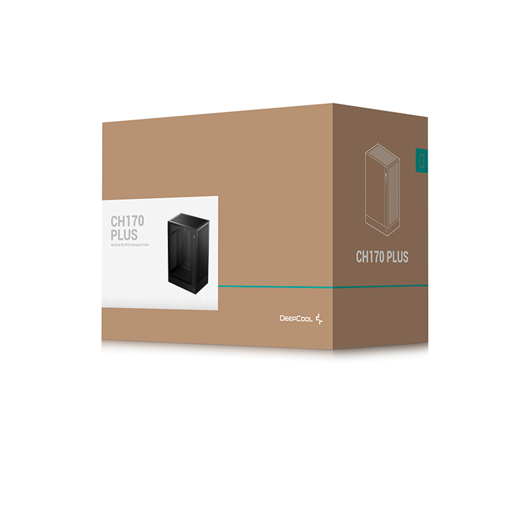DEEPCOOL CH170 PLUS Black Vertical mATX Compact Case
