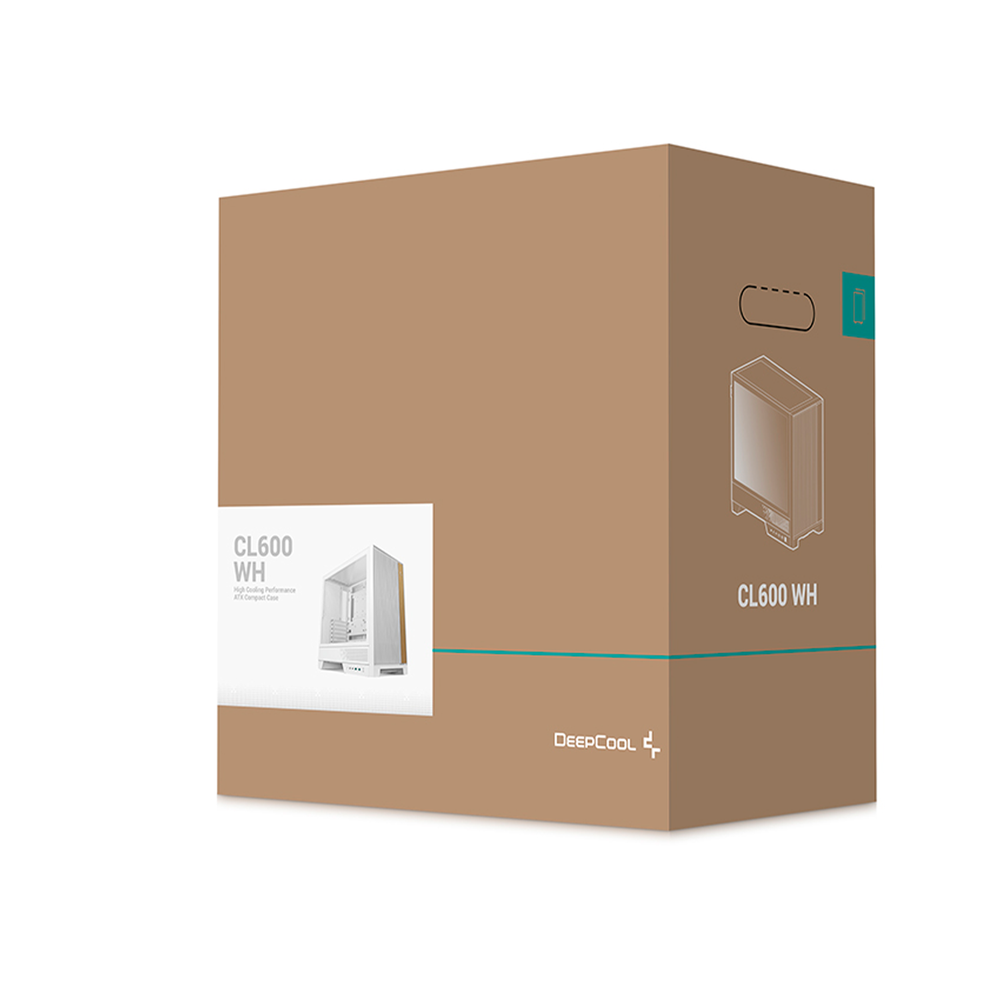 DEEPCOOL CL600 White High‑Cooling ATX Mid‑Tower Case