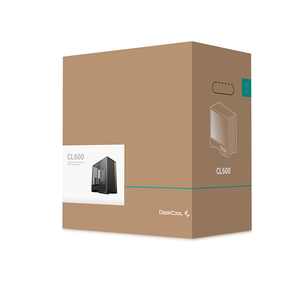 DEEPCOOL CL600 Black High‑Cooling ATX Mid‑Tower Case