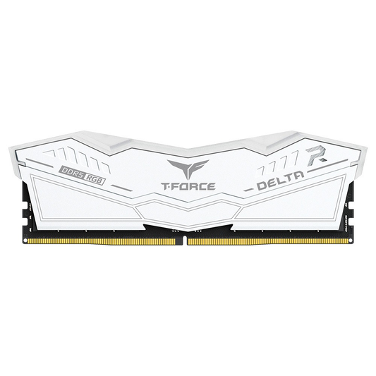 TEAMGROUP T-Force Delta RGB DDR5 32GB (2x16GB) 7200MHz CL34 Desktop RAM Kit (White)