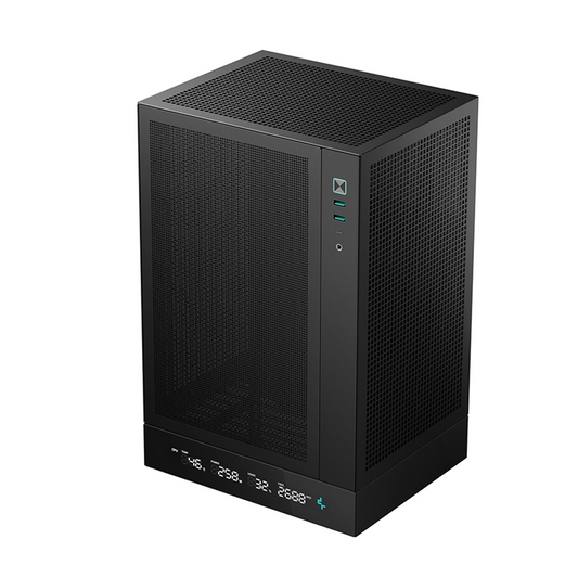 DEEPCOOL CH170 DIGITAL Black Vertical Mini‑ITX Case with Screen