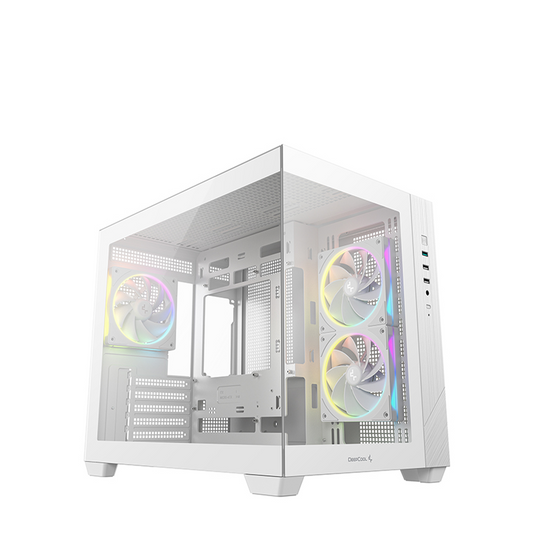 DEEPCOOL CG330 3F White Micro-ATX Compact PC Case