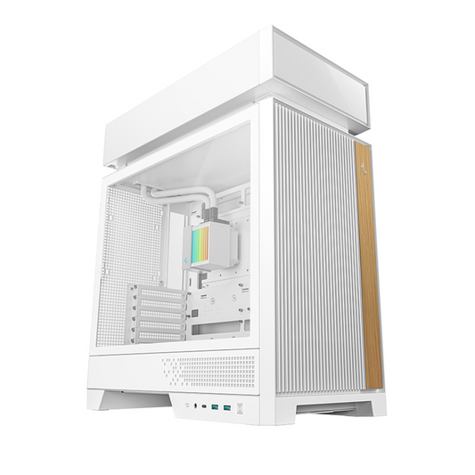 DEEPCOOL CL6600 White Hyper‑Split ATX Case with 360 mm ARGB AIO