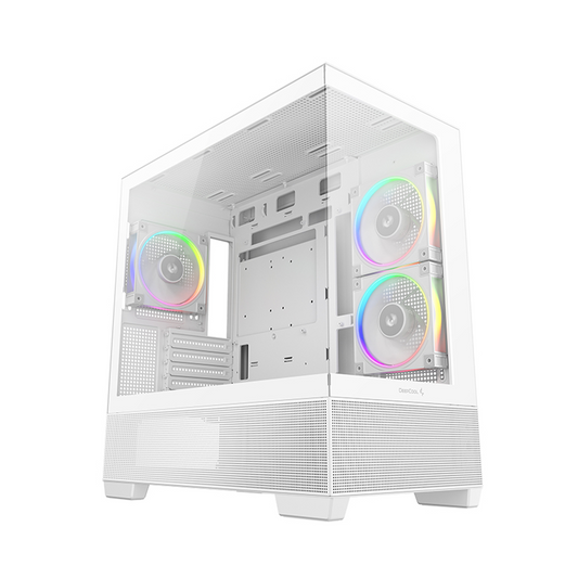 DEEPCOOL CG380 3F White Micro-ATX Panoramic Case