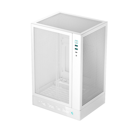 DEEPCOOL CH170 DIGITAL White Vertical Mini‑ITX Case with Screen