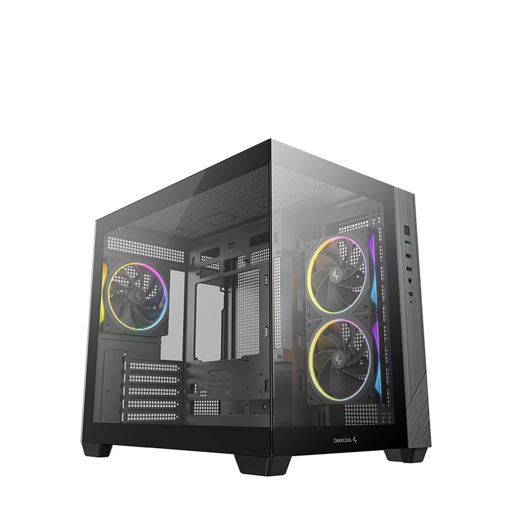 DEEPCOOL CG330 3F Black Micro-ATX Compact PC Case
