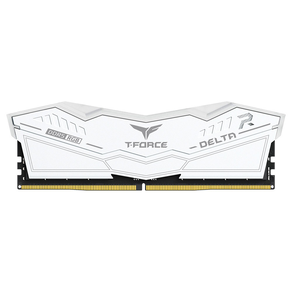 TEAMGROUP T-Force Delta RGB DDR5 32GB (2x16GB) 6400MHz CL40 Desktop RAM Kit (White)