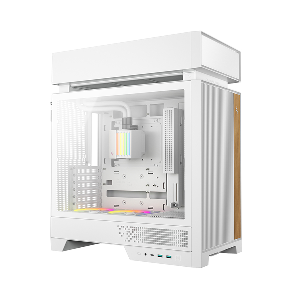 DEEPCOOL CL6600 White Hyper‑Split ATX Case with 360 mm ARGB AIO