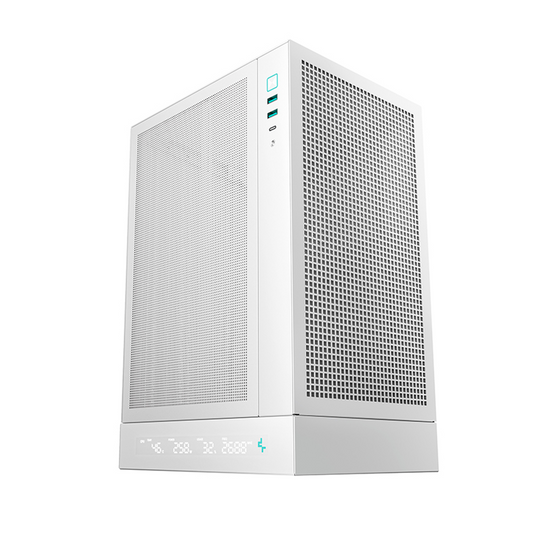 DEEPCOOL CH170 DIGITAL White Vertical Mini‑ITX Case with Screen