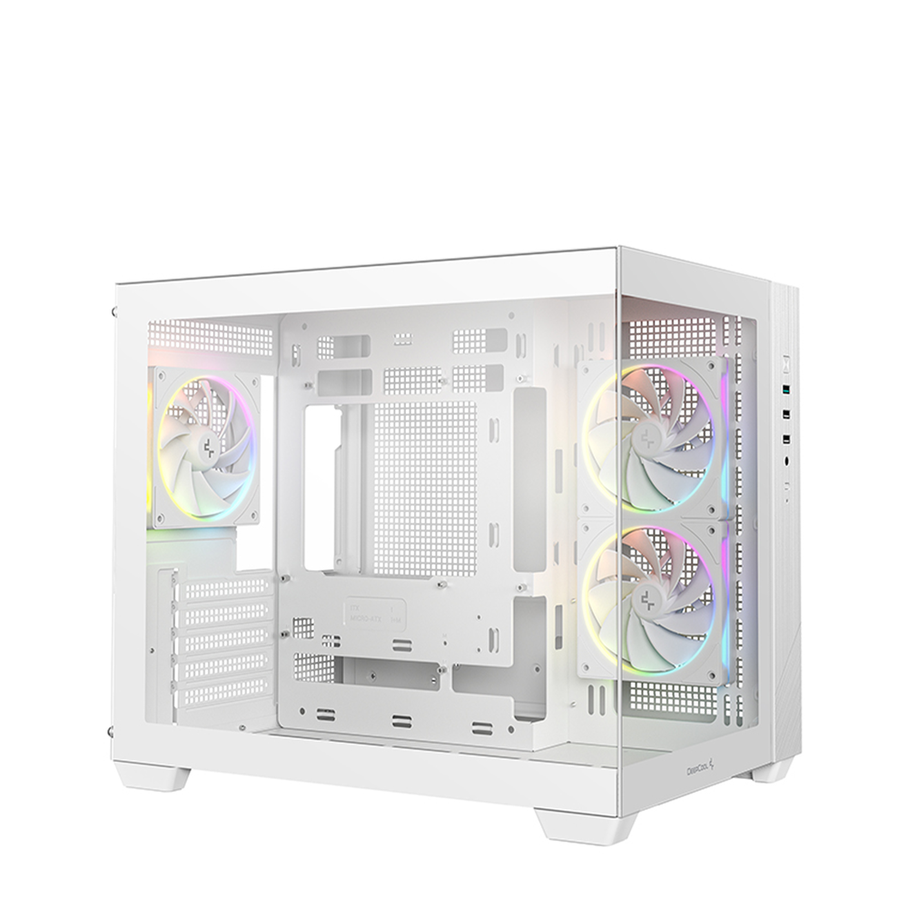 DEEPCOOL CG330 3F White Micro-ATX Compact PC Case