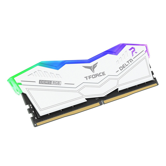TEAMGROUP T-Force Delta RGB DDR5 32GB 5600MHz CL36 Desktop RAM (White)
