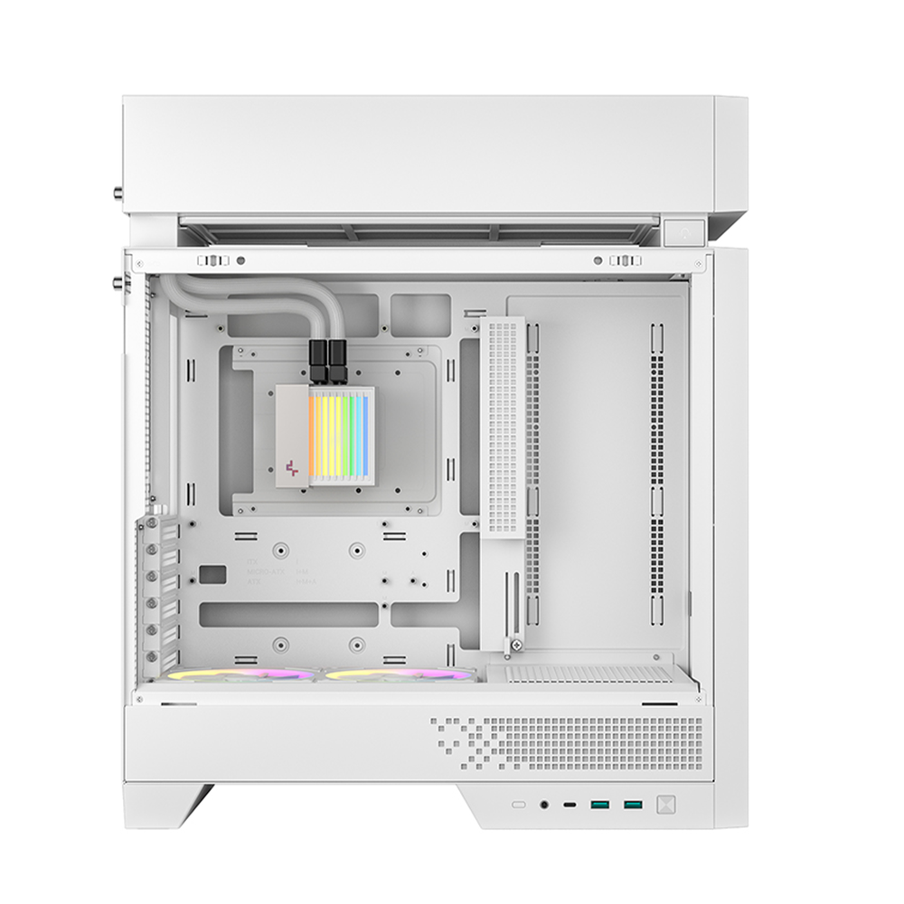 DEEPCOOL CL6600 White Hyper‑Split ATX Case with 360 mm ARGB AIO