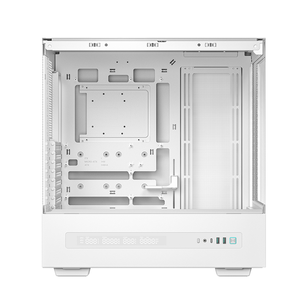 DEEPCOOL CH690 Digital White ATX Mid‑Tower Case with Display
