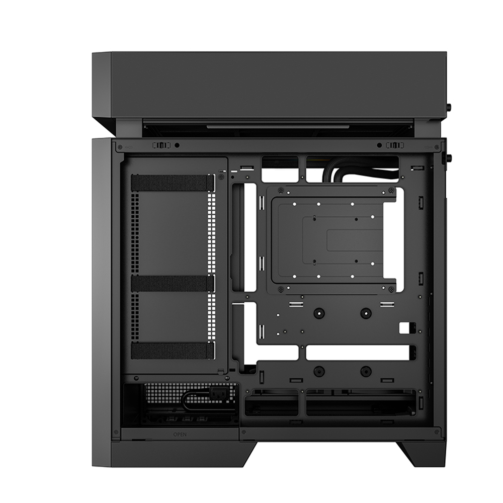 DEEPCOOL CL6600 Black Hyper‑Split ATX Case with 360 mm ARGB AIO