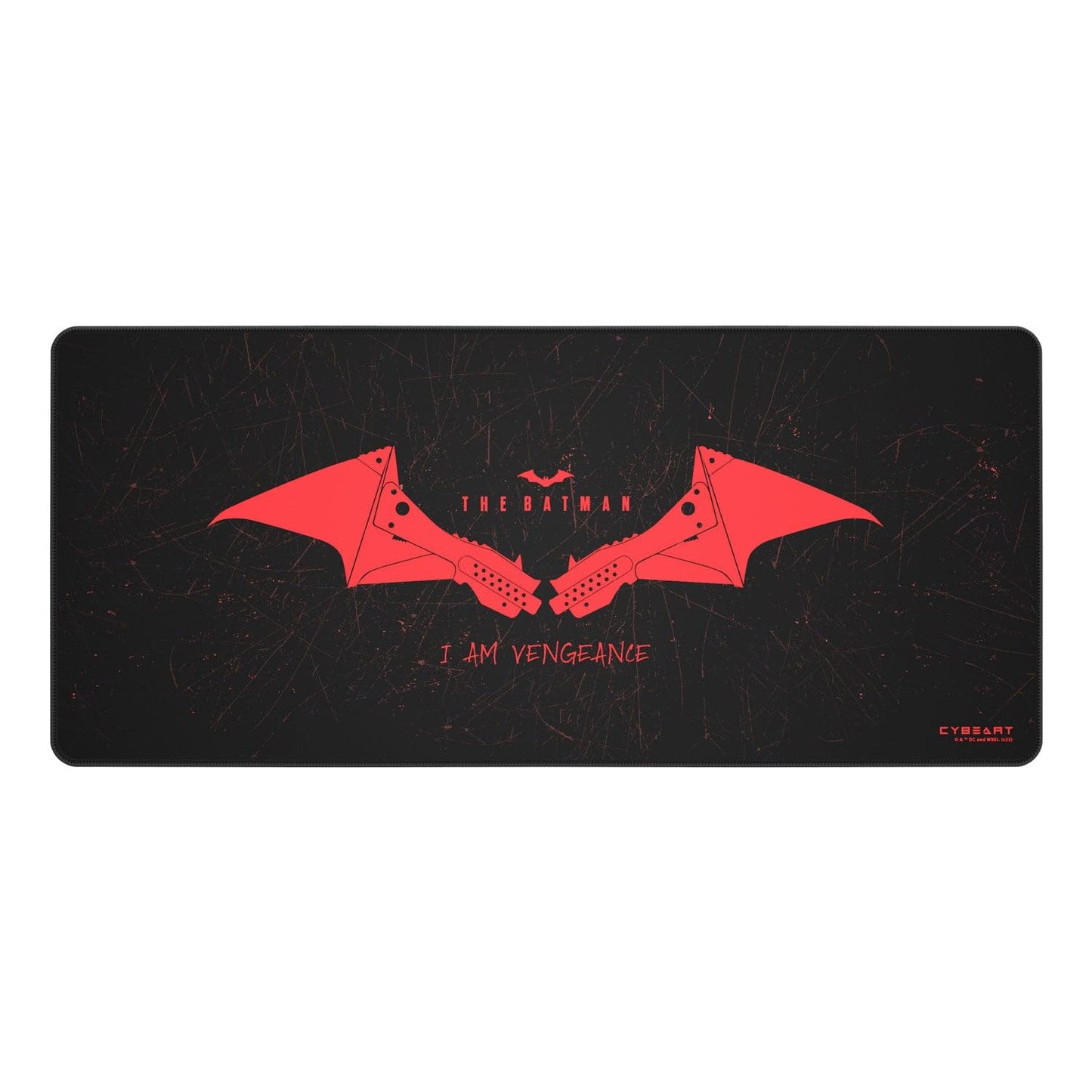 Cybeart | The Batman Gaming Desk Mat | Waterproof, Never Slip Base, Stitched Edges, Esports Grade