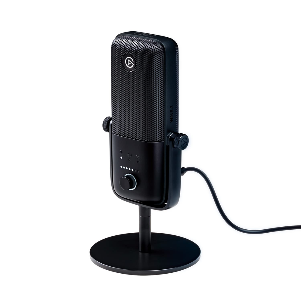 Elgato Wave:3 – Premium USB Condenser Unidirectional Microphone & Digital Mixing Solution (Black)