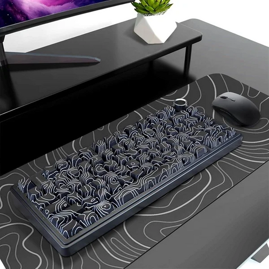 AULA F75 75% Wireless Trio Mode Mechanical Gaming Keyboard With Knob | Black Contour, Star-Vector Switch (F75BCS)