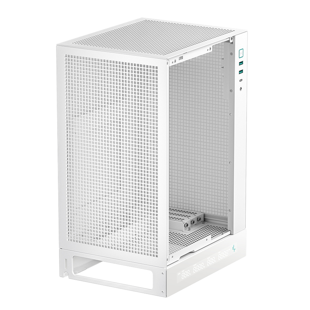 DEEPCOOL CH170 DIGITAL White Vertical Mini‑ITX Case with Screen