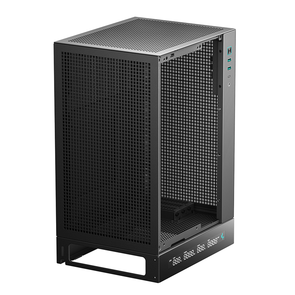 DEEPCOOL CH170 DIGITAL Black Vertical Mini‑ITX Case with Screen