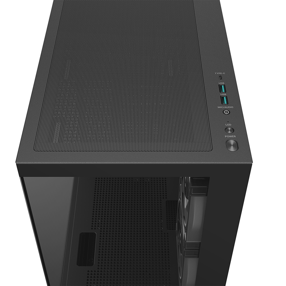 DEEPCOOL CG380 3F Black Micro-ATX Panoramic Case