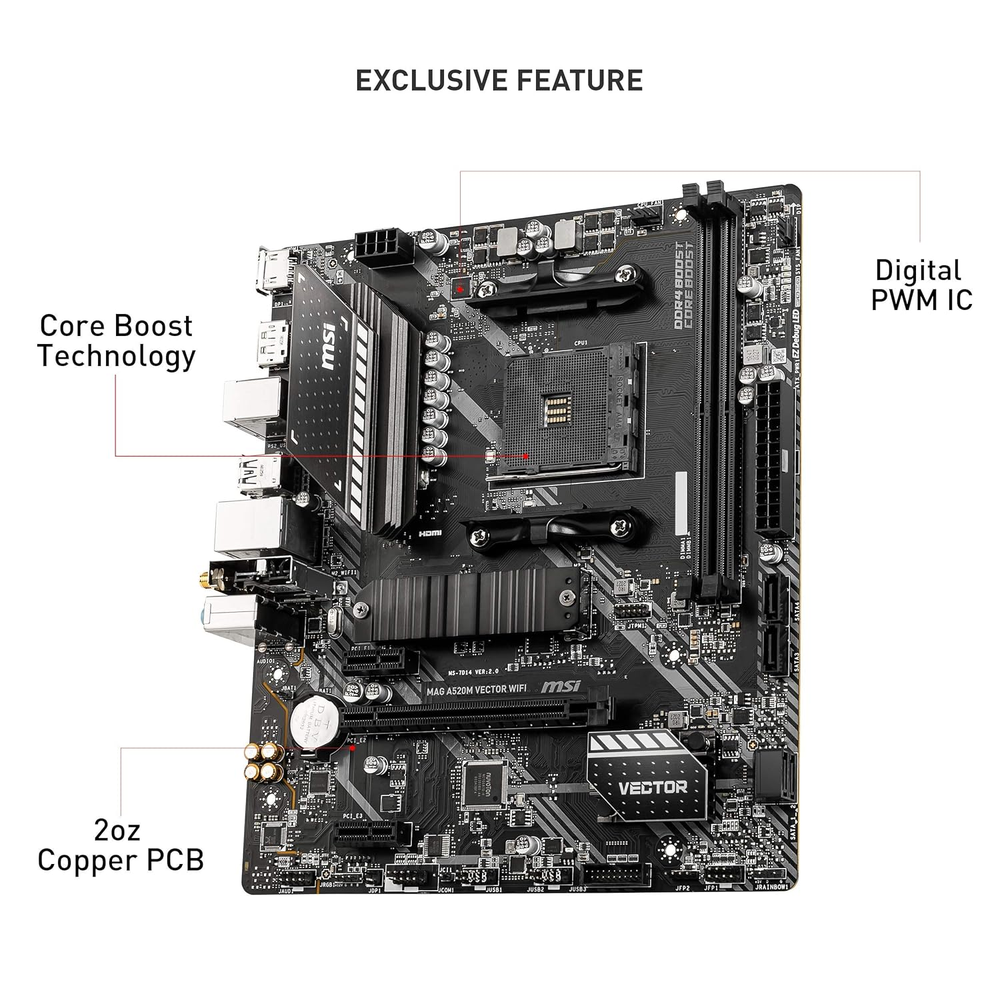 MSI MAG A520M VECTOR WIFI Motherboard
