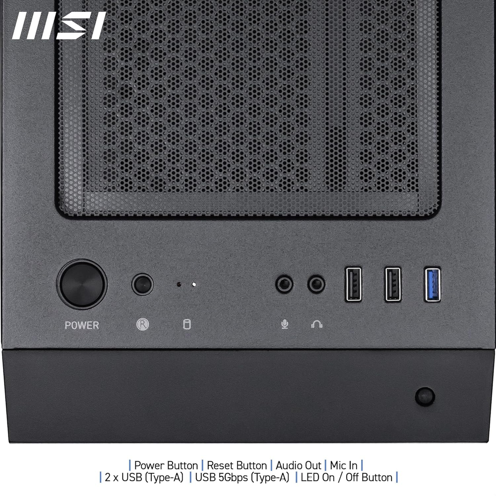 MSI PRO FORGE M050A Auto RGB M-ATX Mini Tower PC Case