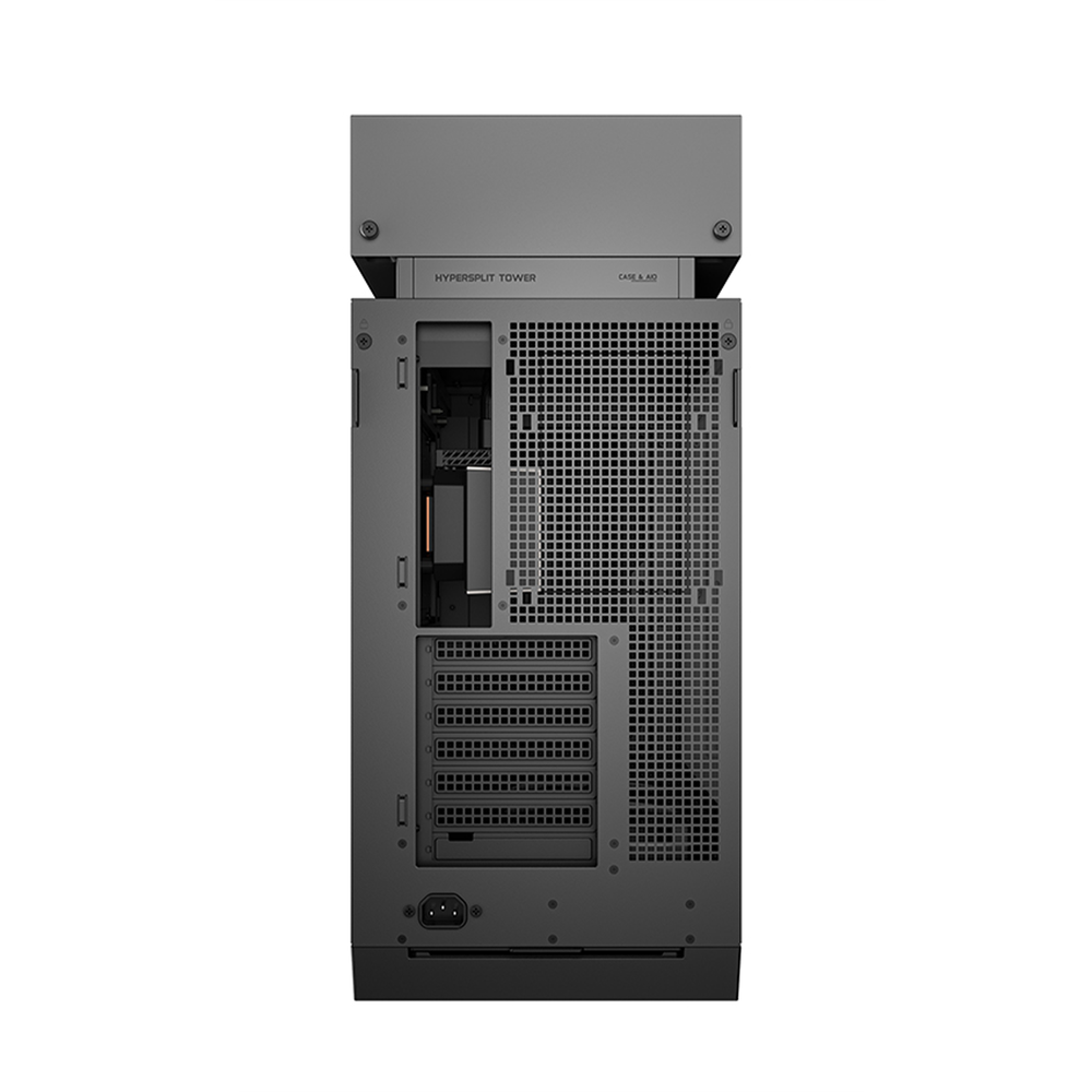 DEEPCOOL CL6600 Black Hyper‑Split ATX Case with 360 mm ARGB AIO