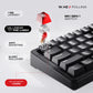 Cybeart Akula 65 Compact 65% Tri-Mode Wireless RGB Mechanical Keyboard Black