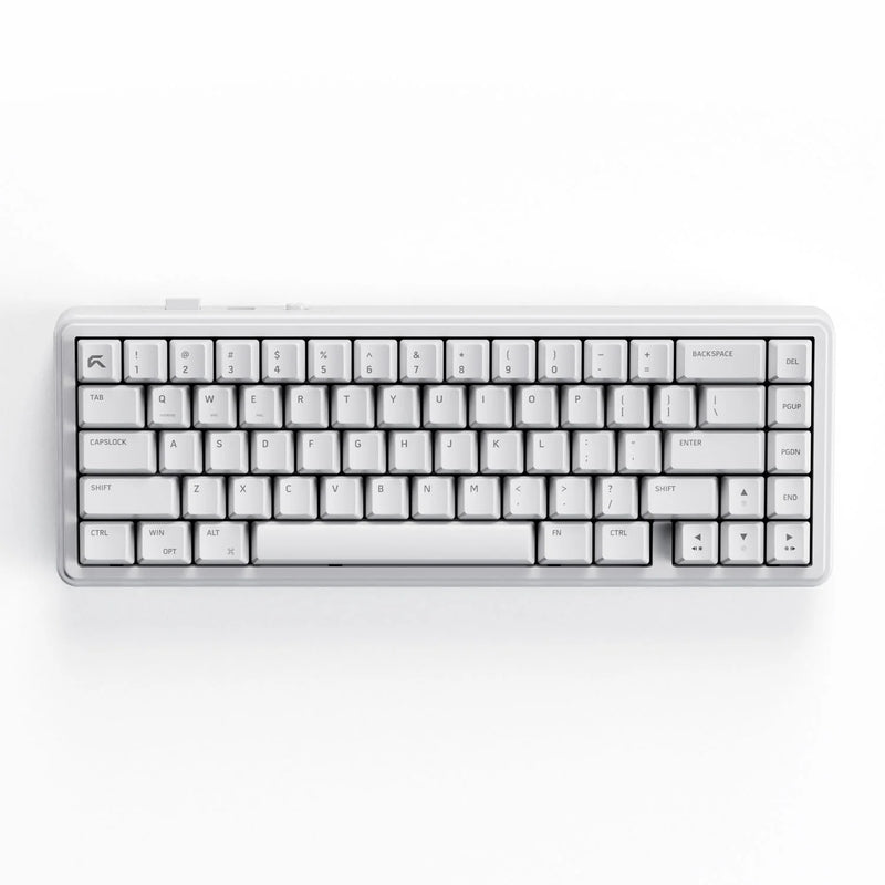 Cybeart Akula 65 Compact 65% Tri-Mode Wireless RGB Mechanical Keyboard White