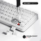 Cybeart Akula 65 Compact 65% Tri-Mode Wireless RGB Mechanical Keyboard White