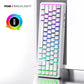 Cybeart Akula 65 Compact 65% Tri-Mode Wireless RGB Mechanical Keyboard White