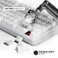 Cybeart Akula 99 Compact Full-Size Tri-Mode Wireless RGB Mechanical Keyboard White