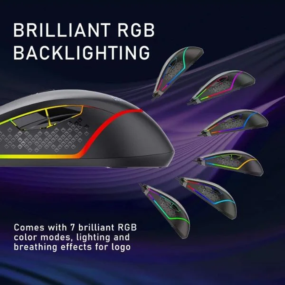 AULA F805 RGB Wired Gaming Mouse | Black (F805B)