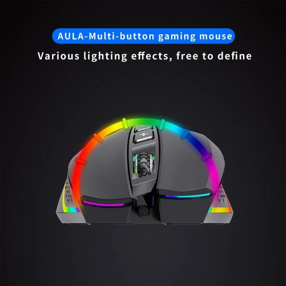 AULA F805 RGB Wired Gaming Mouse | Black (F805B)