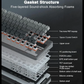 AULA F87 75% Tri-Mode Wireless Mechanical Gaming Keyboard | Gradient Gray, Space Crystal Switch (F87GrC)
