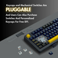 AULA F87 75% Tri-Mode Wireless Mechanical Gaming Keyboard | Thunder Black, Graywood Switch (F87TBW)