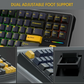AULA F87 75% Tri-Mode Wireless Mechanical Gaming Keyboard | Thunder Black, Graywood Switch (F87TBW)