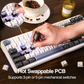 AULA F87 75% Tri-Mode Wireless Mechanical Gaming Keyboard | Smoke Blue, Graywood Switch (F87UW)
