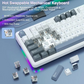 AULA F87 75% Tri-Mode Wireless Mechanical Gaming Keyboard | Smoke Blue, Graywood Switch (F87UW)
