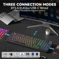 AULA F99 Pro 96% Tri-Mode Wireless Full Size Mechanical Gaming Keyboard with Knob | Gradient Gray, Nimbus Switch (F99ProGrN)