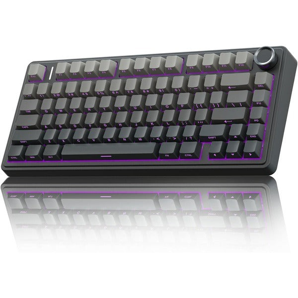 AULA F75 75% Tri-Mode Mechanical Gaming Keyboard Gradient Gray Side-Engraved Keycaps Reaper Switch