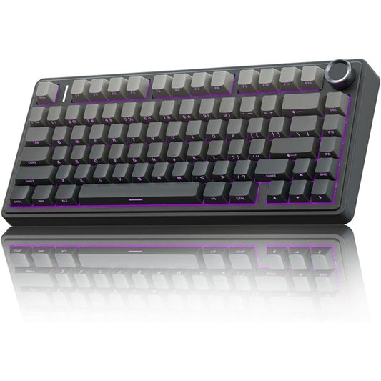 AULA F75 75% Tri-Mode Mechanical Gaming Keyboard Gradient Gray Side-Engraved Keycaps Reaper Switch