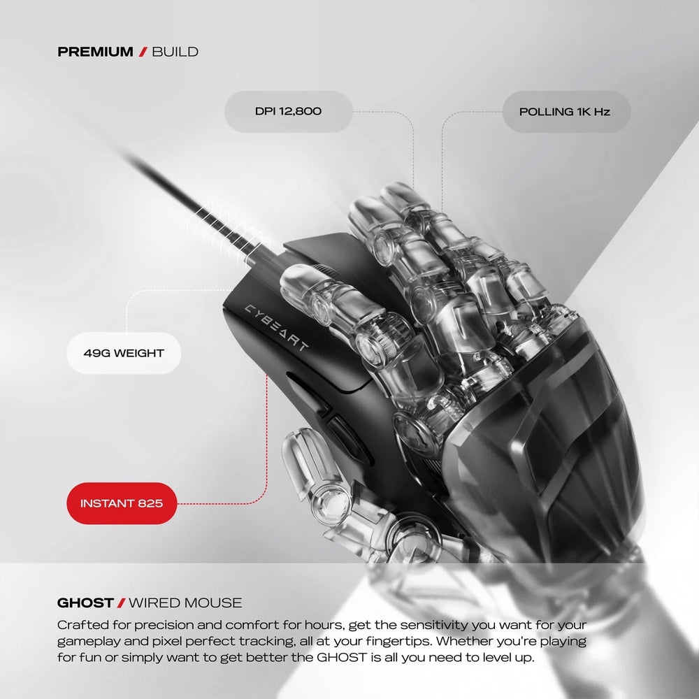 Cybeart Ghost 49g Wired Gaming Mouse