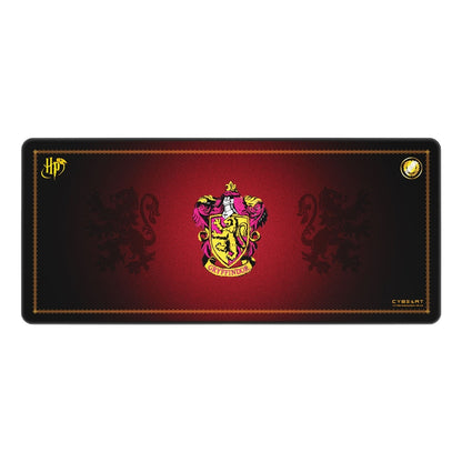 Cybeart | Gryffindor Classic Gaming Desk Mat | Waterproof, Never Slip Base, Stitched Edges, Esports Grade