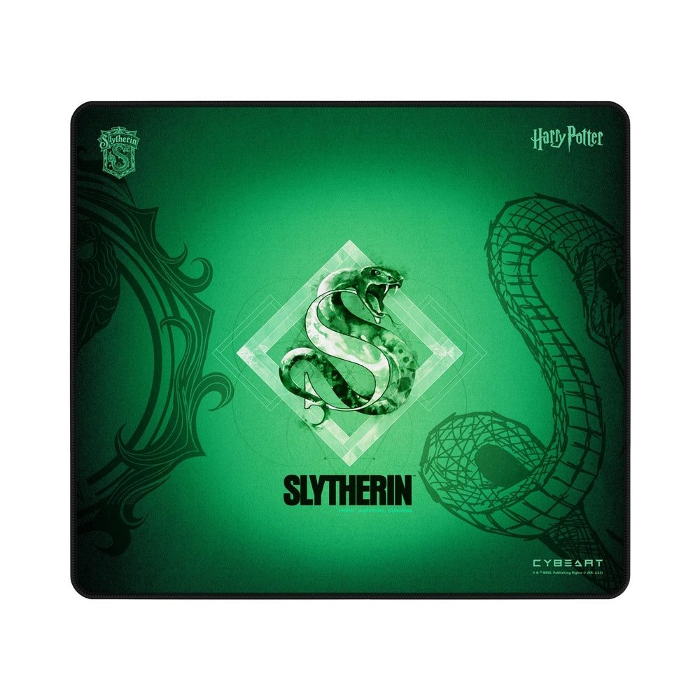 Cybeart | Slytherin Gaming Desk Mat | Waterproof, Never Slip Base, Stitched Edges, Esports Grade