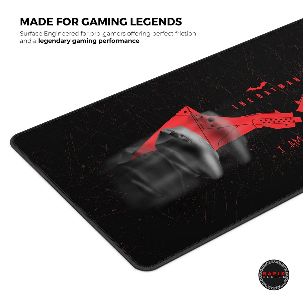 Cybeart | The Batman Gaming Desk Mat | Waterproof, Never Slip Base, Stitched Edges, Esports Grade