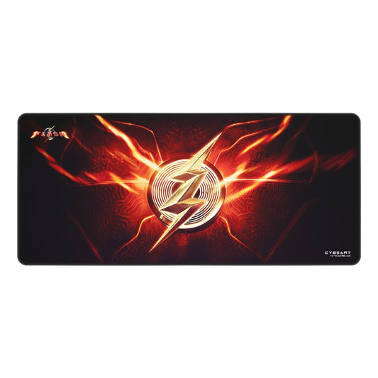 Cybeart | The Flash Gaming Desk Mat | Waterproof, Never Slip Base, Stitched Edges, Esports Grade