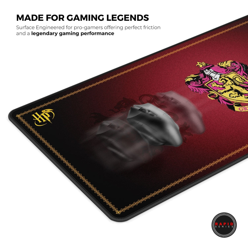 Cybeart | Gryffindor Classic Gaming Desk Mat | Waterproof, Never Slip Base, Stitched Edges, Esports Grade