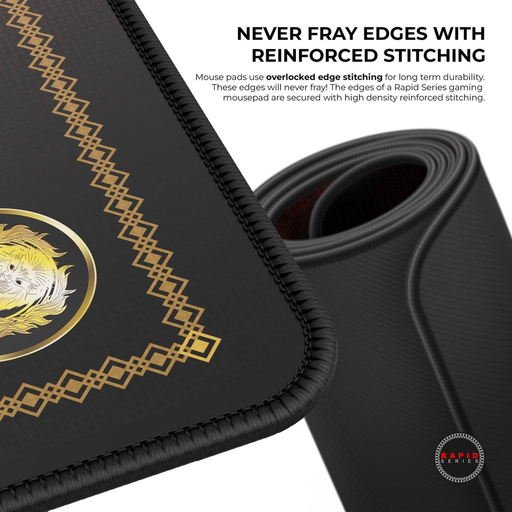 Cybeart | Gryffindor Classic Gaming Desk Mat | Waterproof, Never Slip Base, Stitched Edges, Esports Grade