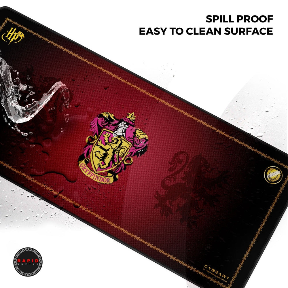 Cybeart | Gryffindor Classic Gaming Desk Mat | Waterproof, Never Slip Base, Stitched Edges, Esports Grade